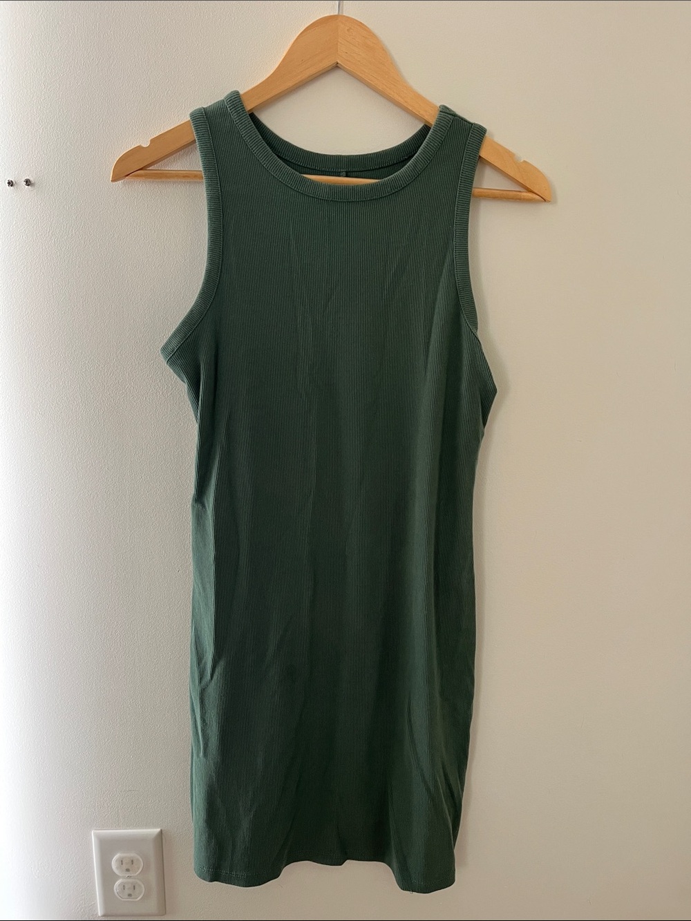 a new day Forest Green Ribbed Tank Dress